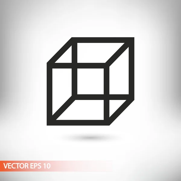 Flat design cube icon — Stock Vector