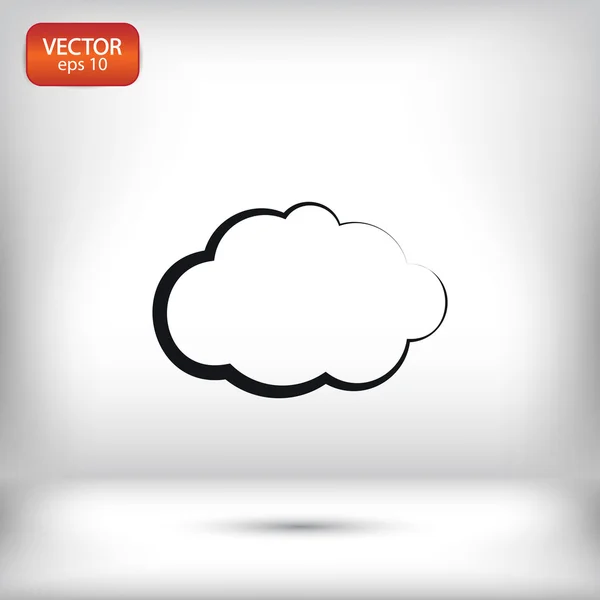 Icône design plat Cloud — Image vectorielle