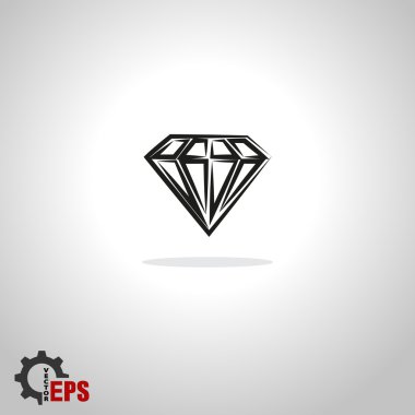Elmas düz tasarım simgesi