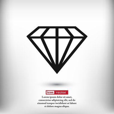 Elmas düz tasarım simgesi