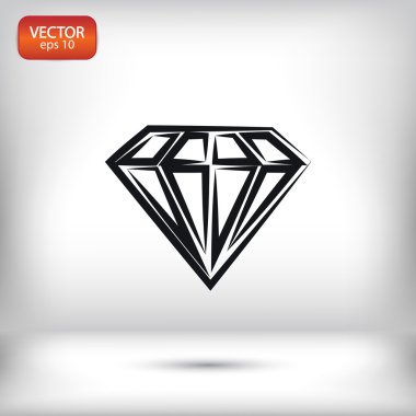 Elmas düz tasarım simgesi