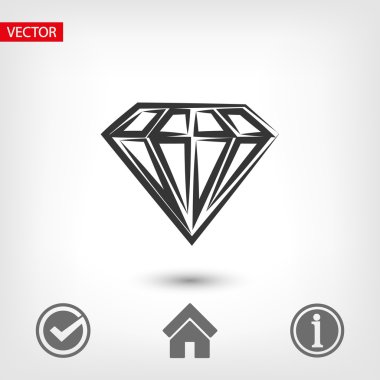 Elmas düz tasarım simgesi