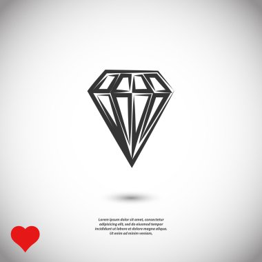 Elmas düz tasarım simgesi