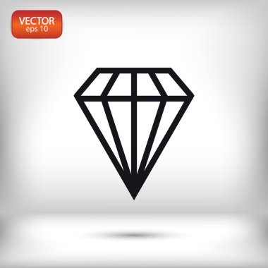 Elmas düz tasarım simgesi