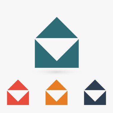 Posta düz tasarım simgesi