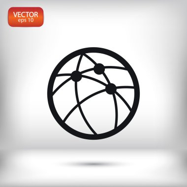 Küresel teknoloji ya da sosyal ağ simgesini