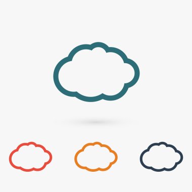 Bulut düz tasarım simgesi