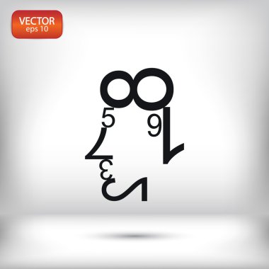 Verileri şekiller insan yüzü.