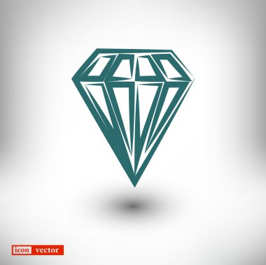 Elmas düz tasarım simgesi