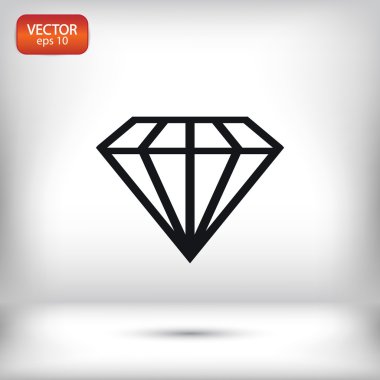 Elmas düz tasarım simgesi