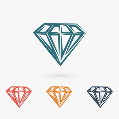 Elmas düz tasarım simgesi