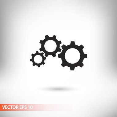 Gears'ı simgesi, düz tasarım stili