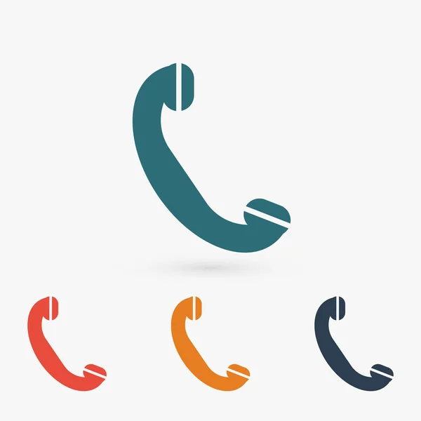 Icono de diseño plano de teléfono — Vector de stock