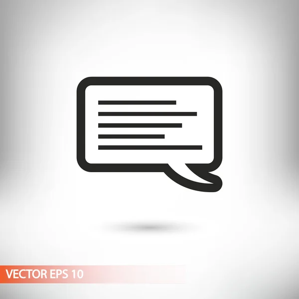 Icono de diseño plano de diálogo — Vector de stock