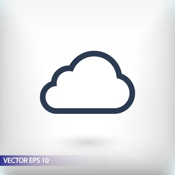 Cloud design piatto icona — Vettoriale Stock