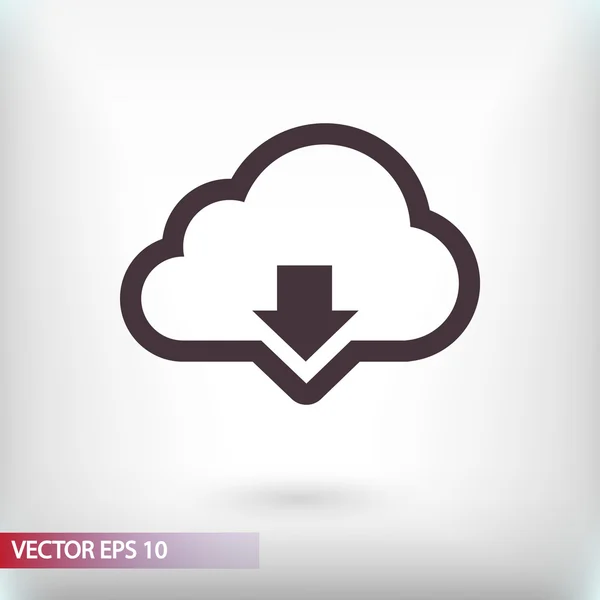 Cloud computing icono de descarga — Vector de stock