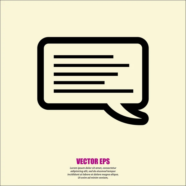 Icono de diseño plano de diálogo — Vector de stock
