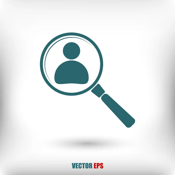 Suche nach Mitarbeiter-Suchsymbol — Stockvektor