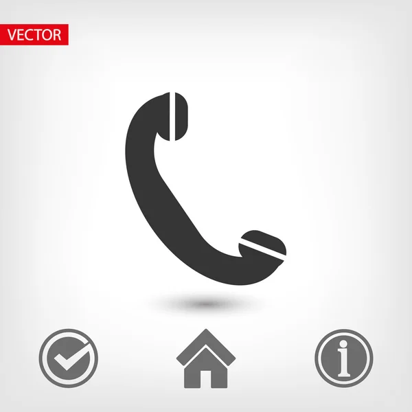 Telefon platt design ikonen — Stock vektor