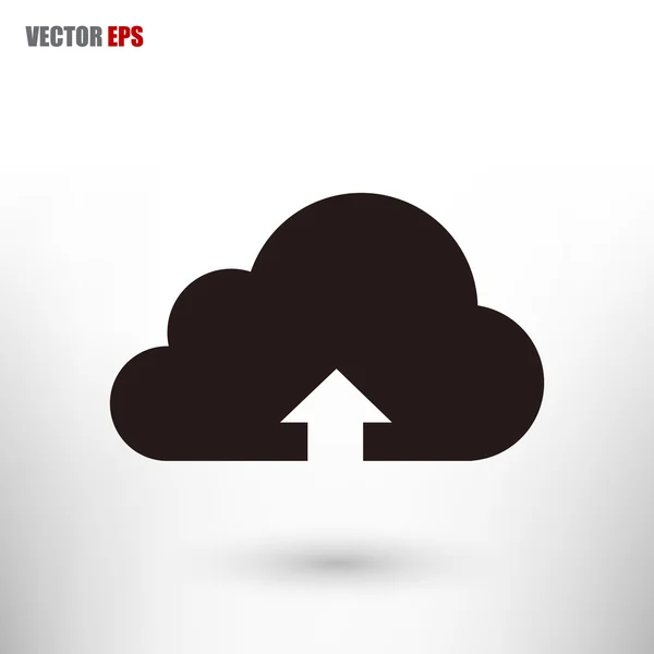 Cloud computing subir icono — Archivo Imágenes Vectoriales