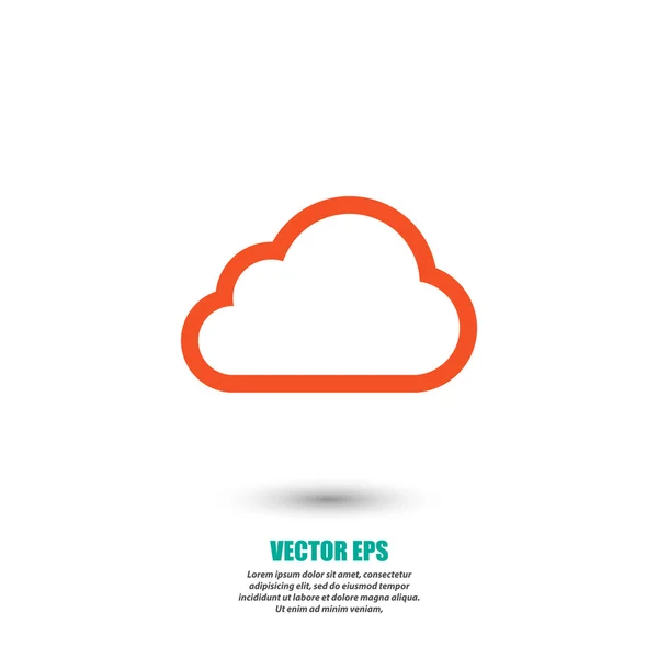 Icône design plat Cloud — Image vectorielle