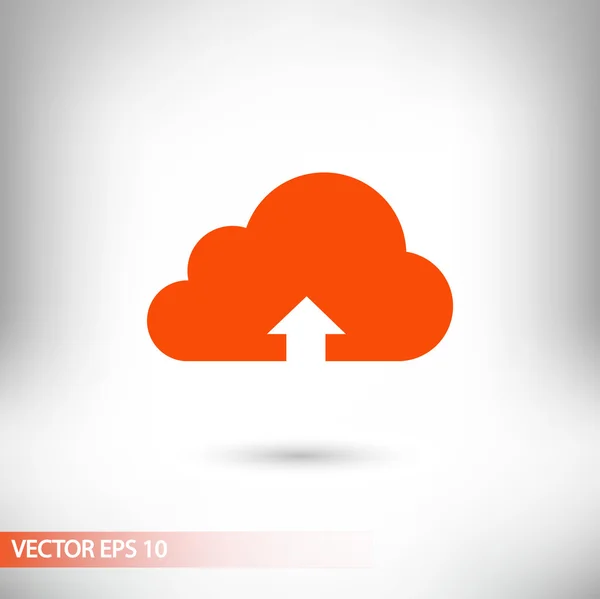 Icona upload cloud computing — Vettoriale Stock