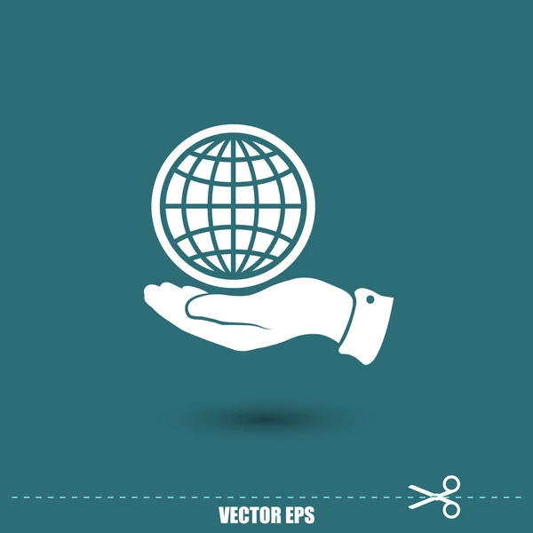 Design pictogramă glob — Vector de stoc