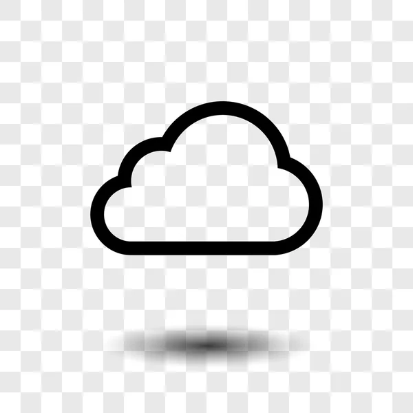 Cloud design piatto icona — Vettoriale Stock