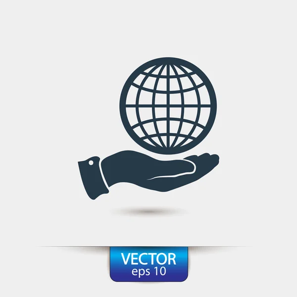 Globe Icona design — Vettoriale Stock