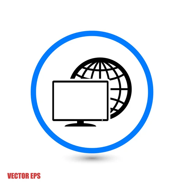 Monitor ícone ilustração — Vetor de Stock