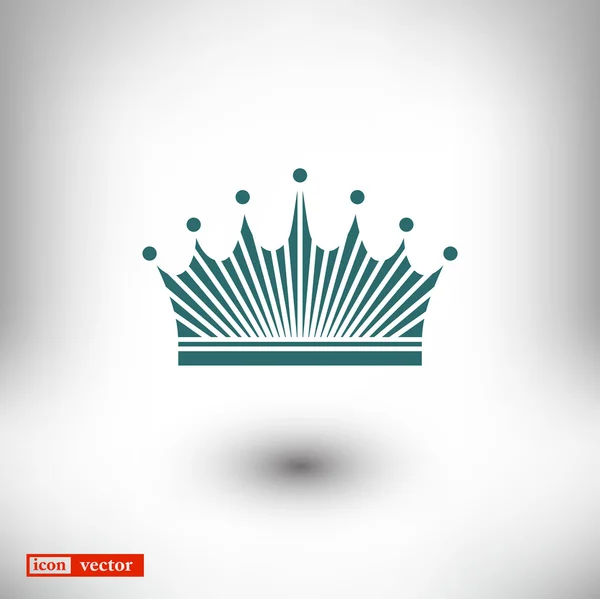 王冠アイコン、フラットなデザイン スタイル — ストックベクタ