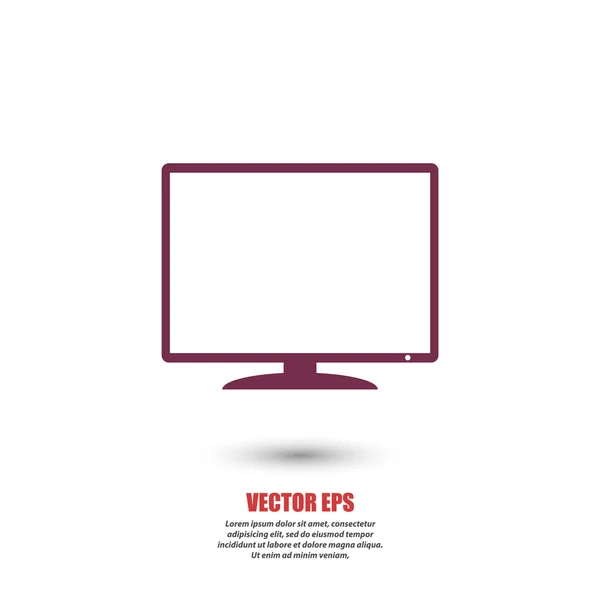 Monitor ícone ilustração . — Vetor de Stock