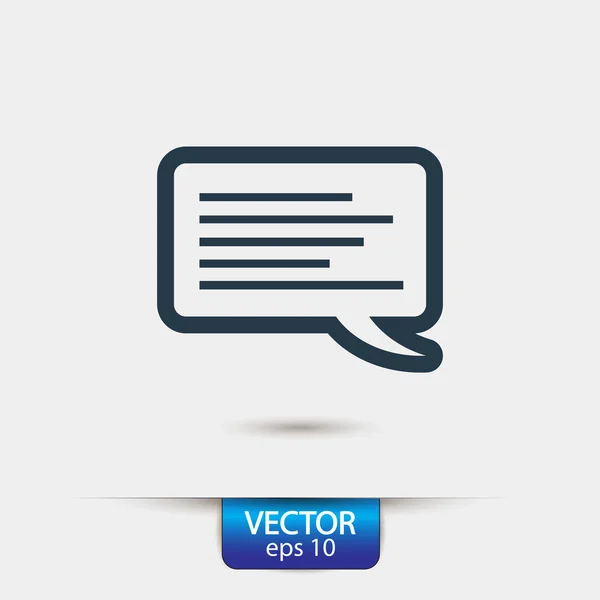 Flat design icon of dialog — Stock Vector