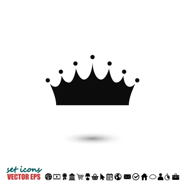 Crown  icon, Flat design style — Stock Vector