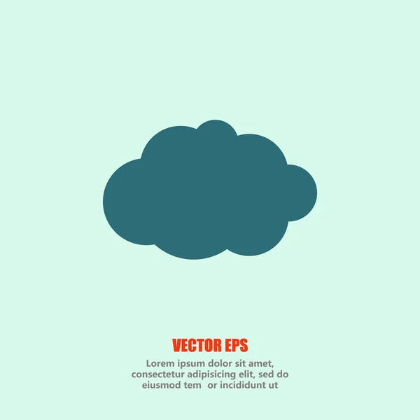 Cloud design piatto icona — Vettoriale Stock