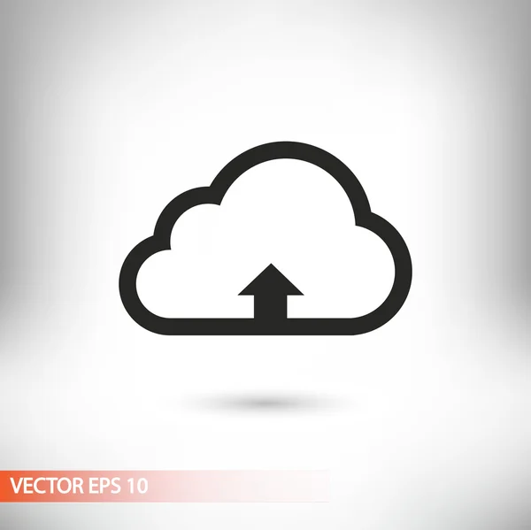 Icona upload cloud computing — Vettoriale Stock