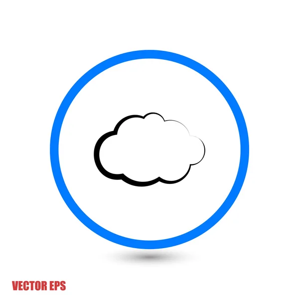 Nube icono de diseño plano — Archivo Imágenes Vectoriales
