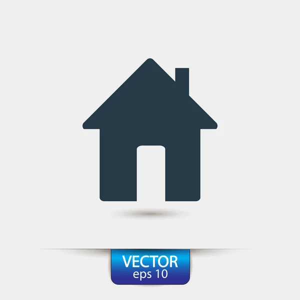 Ícone de design plano da casa — Vetor de Stock