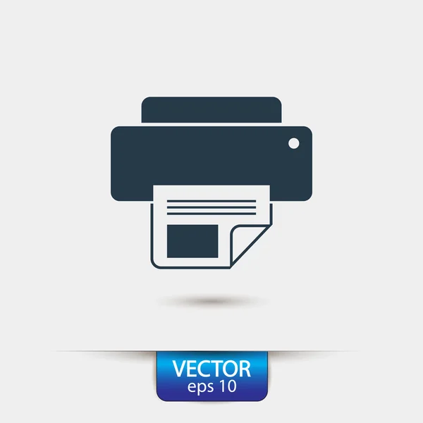 Design de ícone de impressora — Vetor de Stock