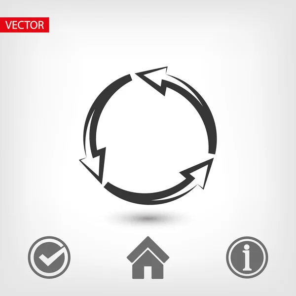 Circulaire pijlen pictogram — Stockvector