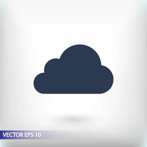 Cloud design piatto icona — Vettoriale Stock