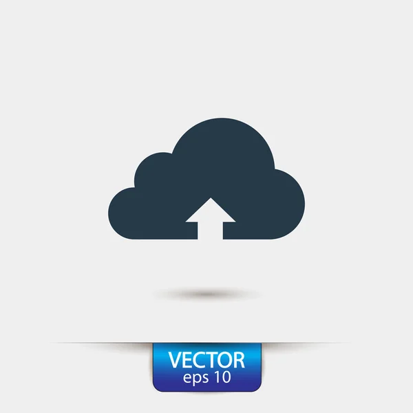 Icona upload cloud computing — Vettoriale Stock