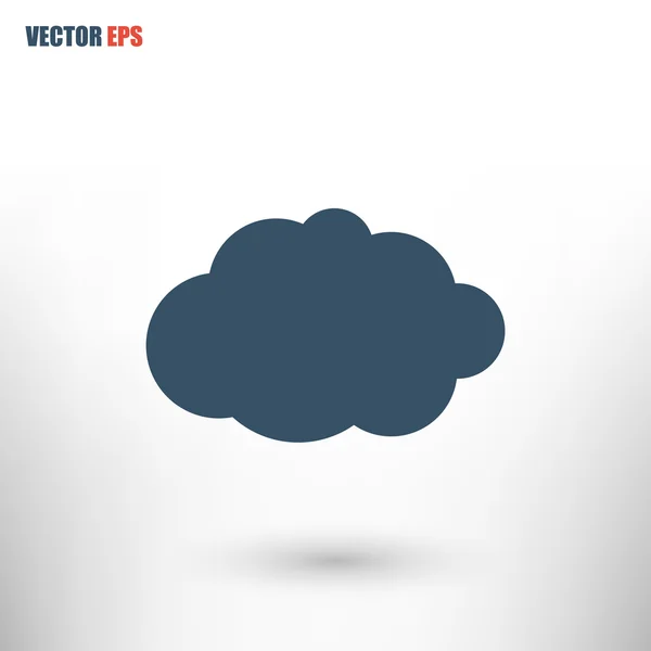 Nube icono de diseño plano — Vector de stock