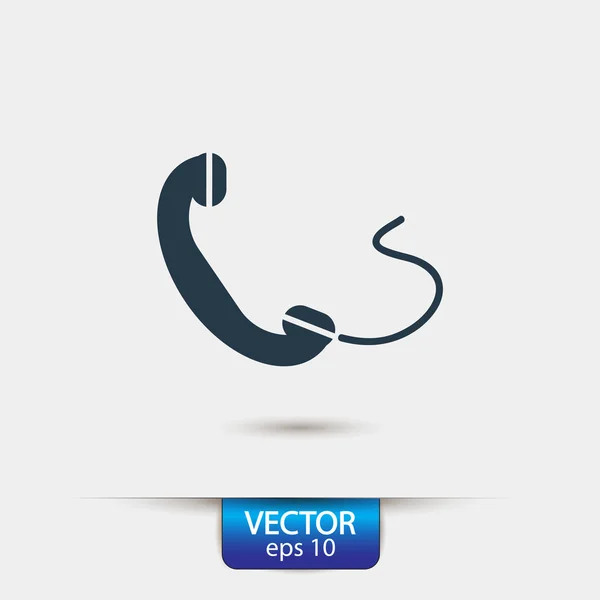Икона дизайна плоского телефона — стоковый вектор