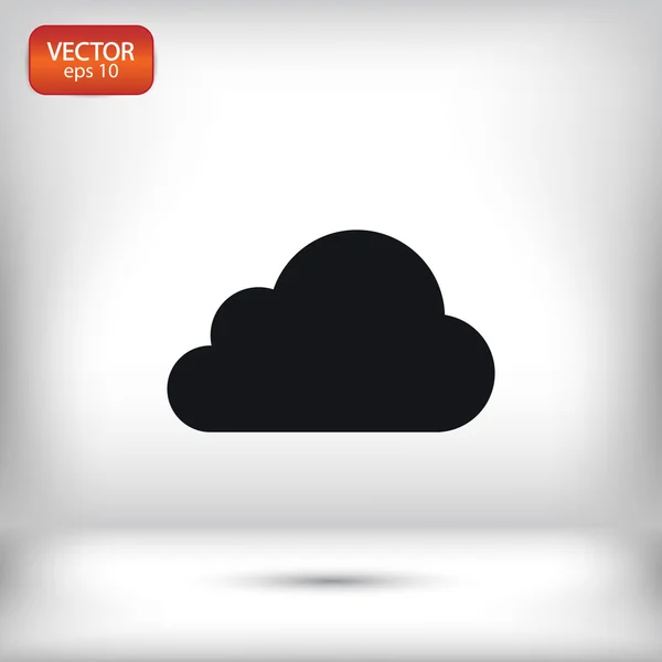 Cloud design piatto icona — Vettoriale Stock