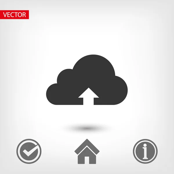 Cloud computing upload icon — Stock Vector