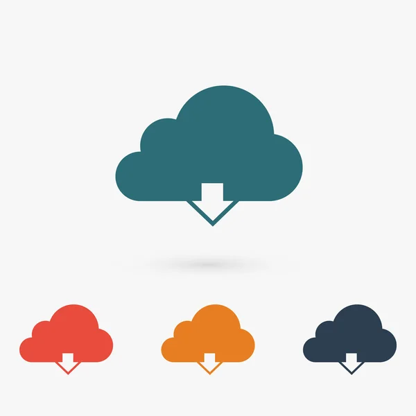 Cloud computing icono de descarga — Vector de stock