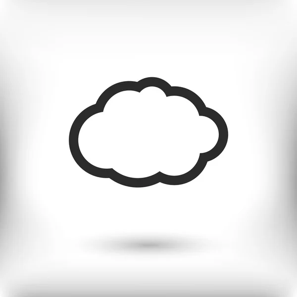 Значок плоского изображения облака — стоковый вектор