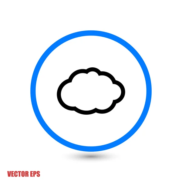 Nube icono de diseño plano — Vector de stock