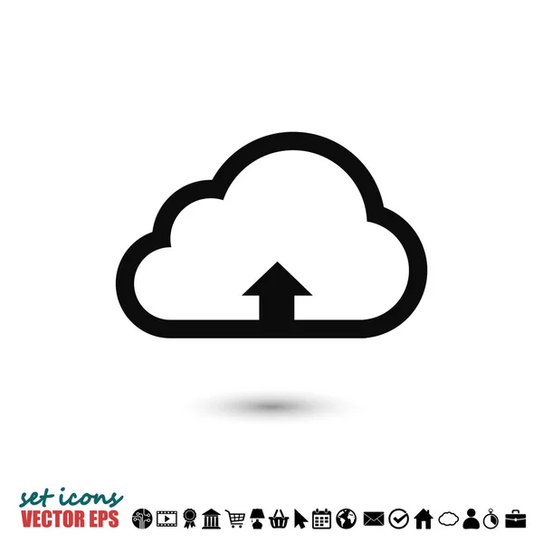 Cloud computing uploadpictogram — Stockvector